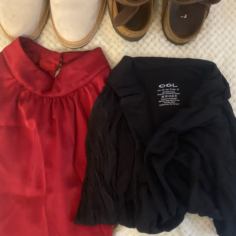 OGL Elegant Red and Black Top